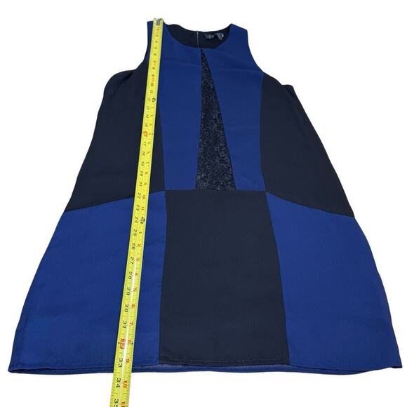 ASTR Dress Women M Colorblock Lace Blue Whimsigoth Romanticgoth Office Siren - Picture 7 of 7